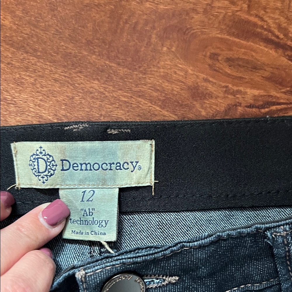 Democracy Dark Blue Flare Jeans - Picture 2 of 3